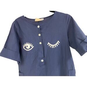 kid jumpsuit romper navy blue Miss Look M